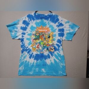Vtg Pop Culture 90s Cartoon T shirt Sz L Nickelodeon Ty Dye Graphic Tee
